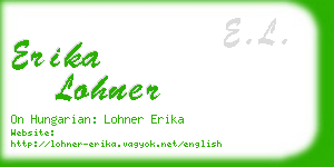 erika lohner business card